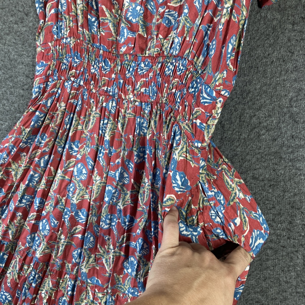 Natural Life Dress Womens Medium Floral Print Maxi Short Sleeve Boho Romantic - Picture 6 of 12